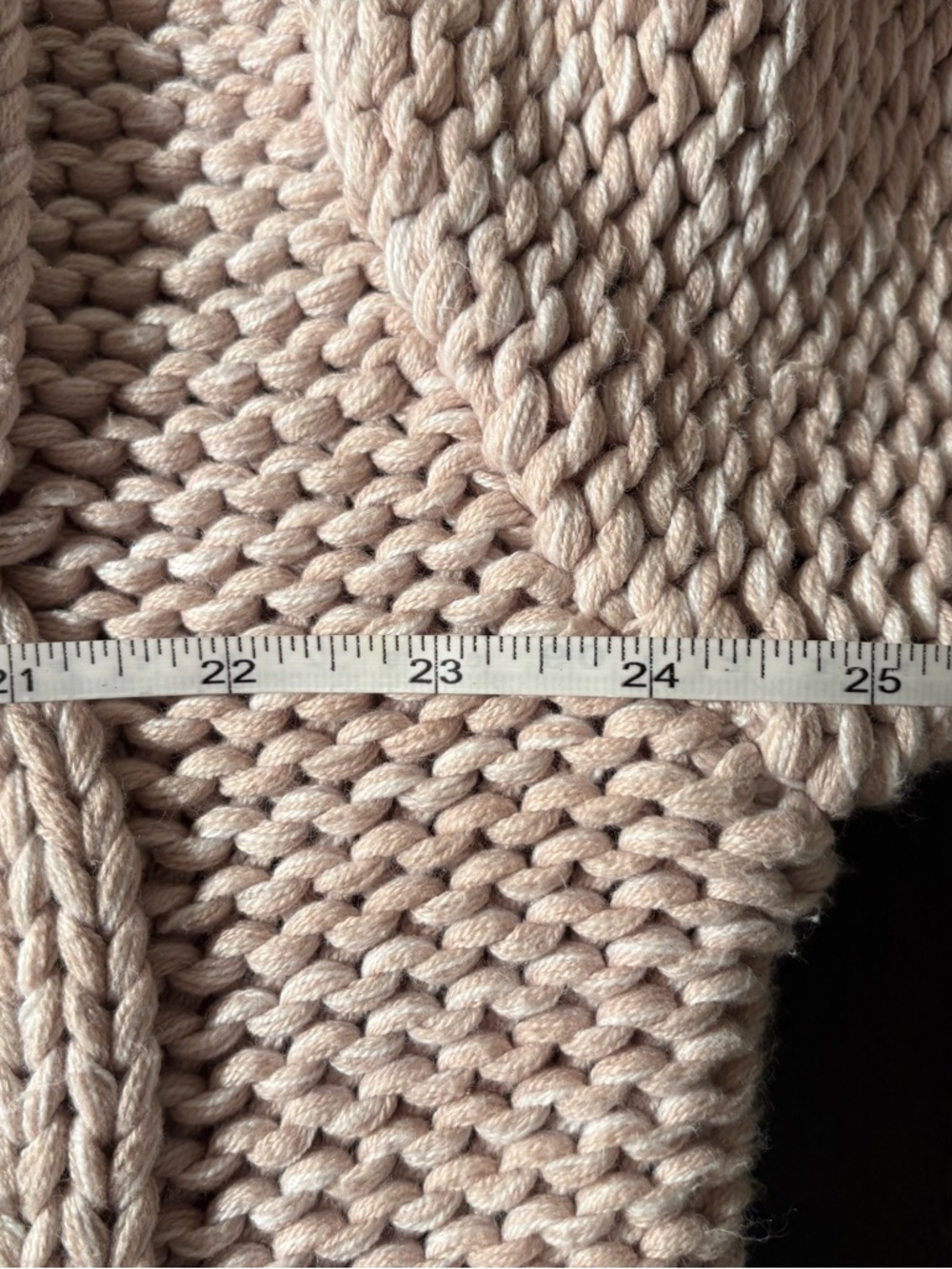Free People Chunky Cable Knit Long Open-Front Cardigan - Light Pink - Picture 6 of 8